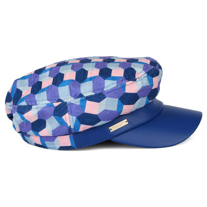 Seeberger Hats Graphic Fiddler Cap - Violet-Blue