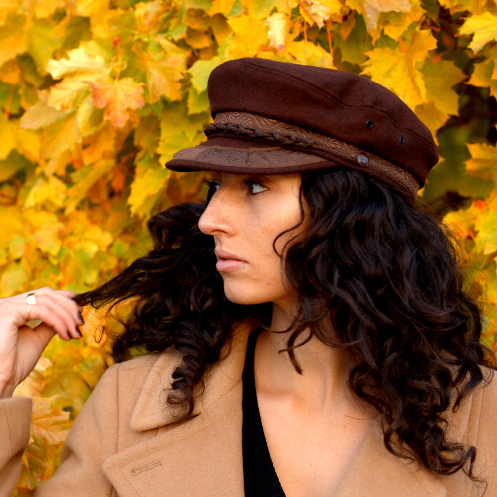 Jaxon & James Wool Greek Fisherman Cap - Brown