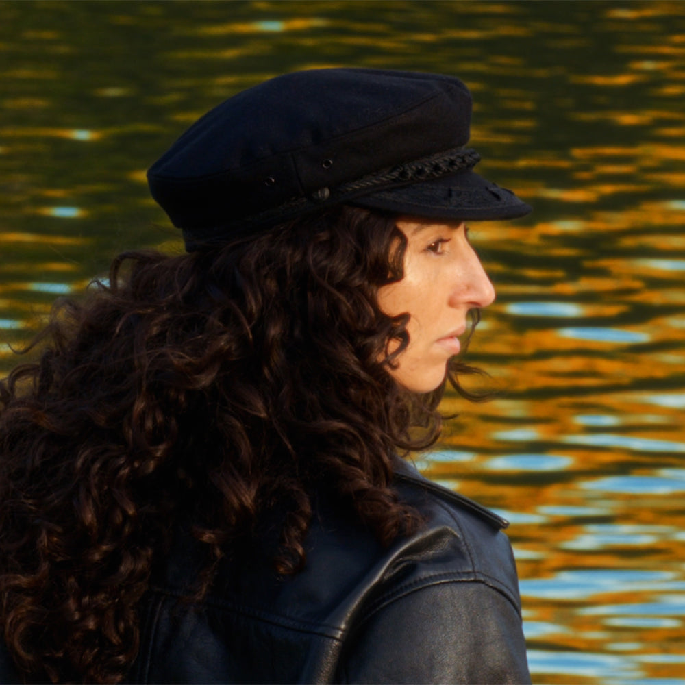 Jaxon & James Wool Greek Fisherman Cap - Black