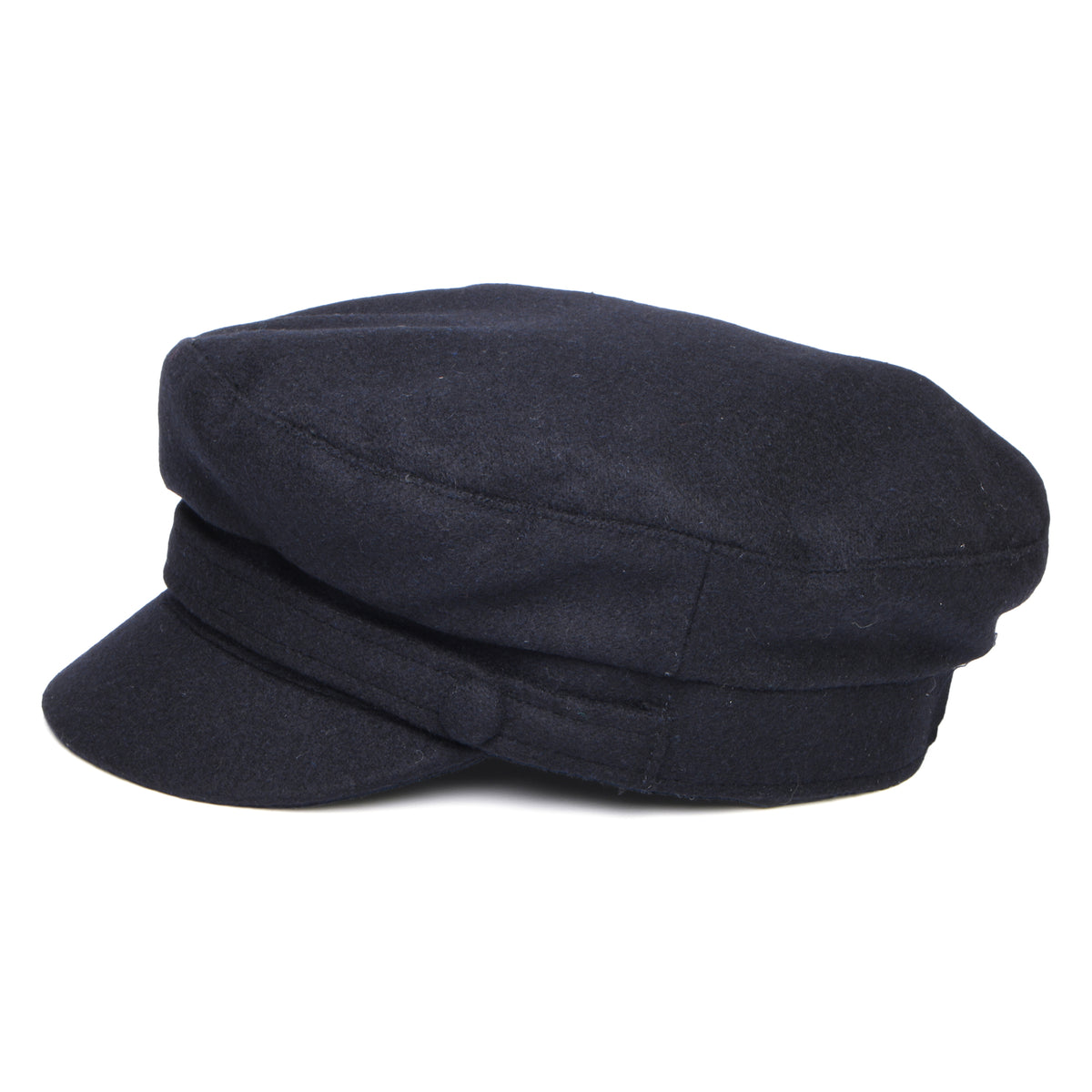 Failsworth Hats Breton Italian Melton Fiddler Cap - Navy Blue