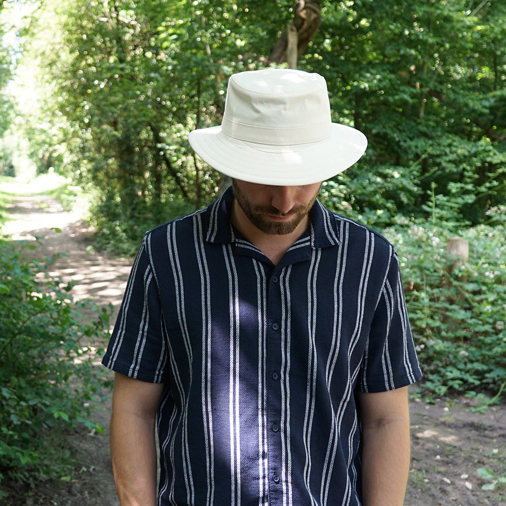 Jaxon & James Cotton Canvas Packable Sun Hat - Ivory