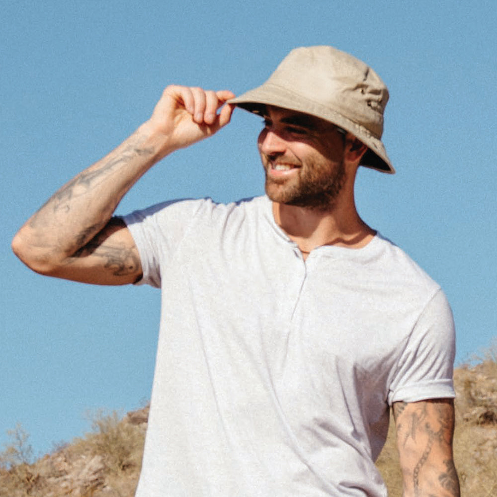 Jaxon & James Packable Cotton Bucket Hat - Khaki