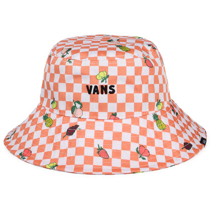 Vans Hats Womens Retrospectator Check Bucket Hat - White