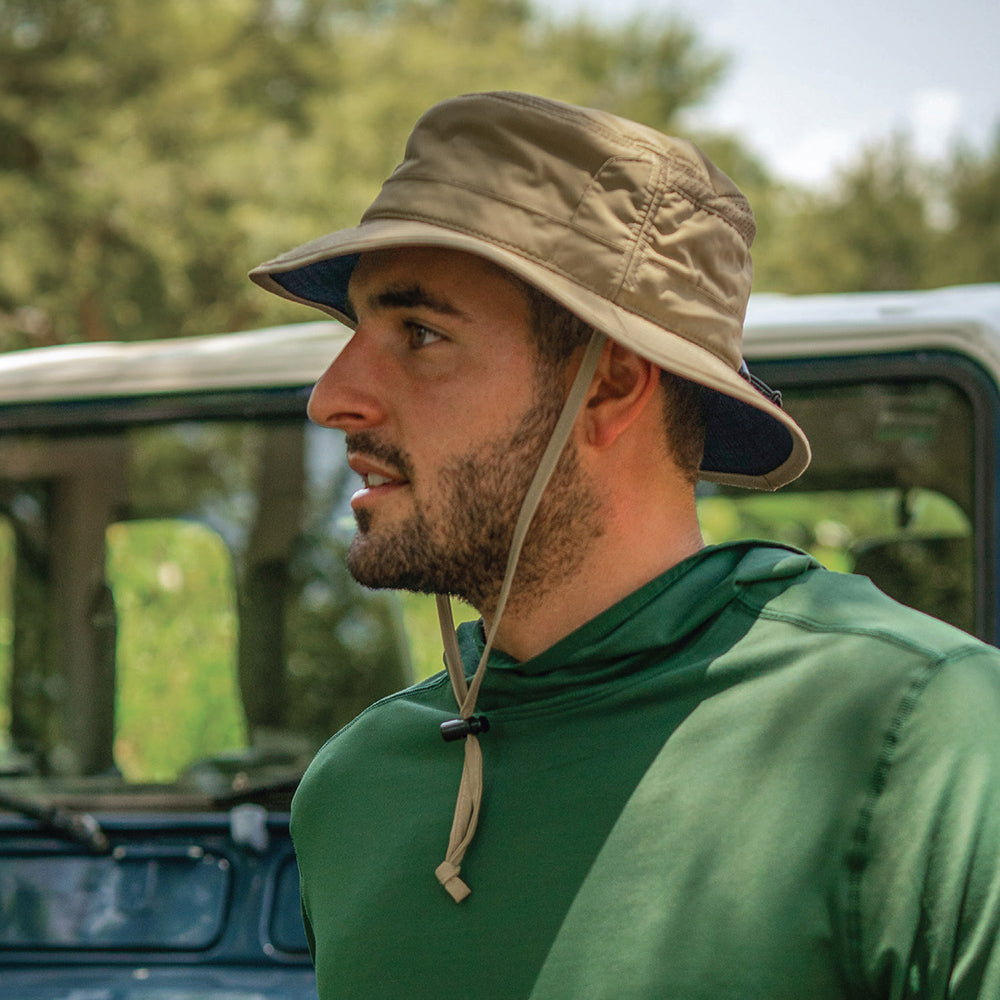 Dorfman Pacific Hats Hemisfear Cooling Boonie Hat - Khaki