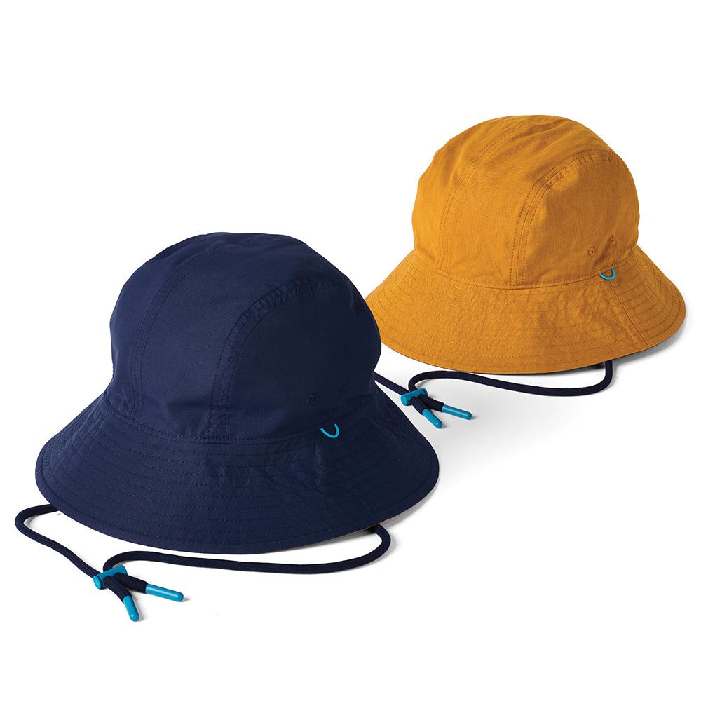 Failsworth Hats Glasto Reversible Bucket Hat - Navy-Amber