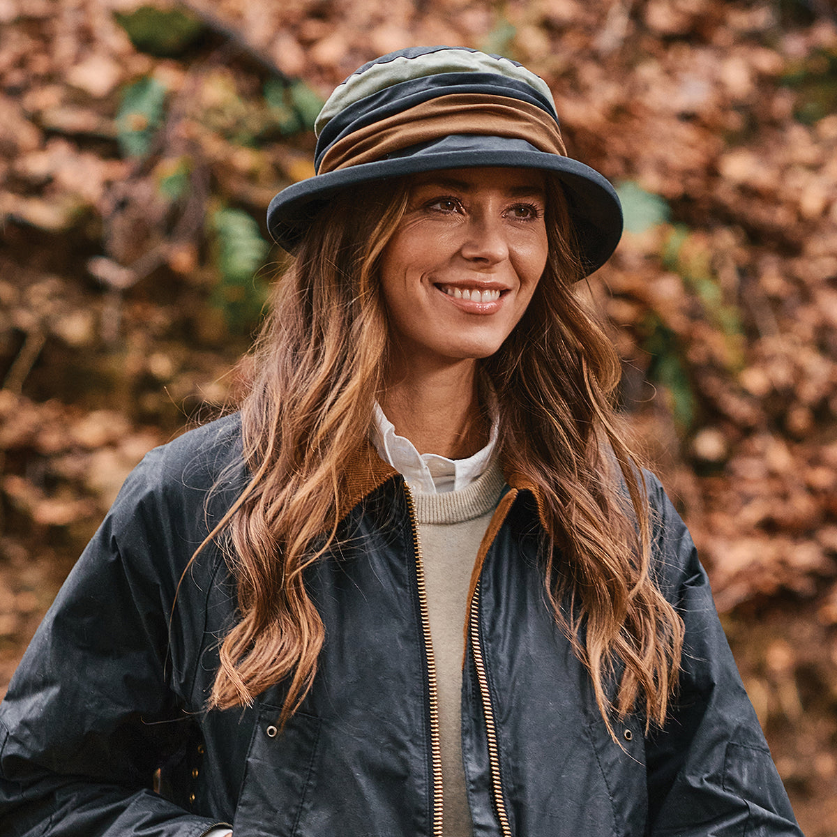 Failsworth Hats Annie British Waxed Cotton Rain Bucket Hat - Black