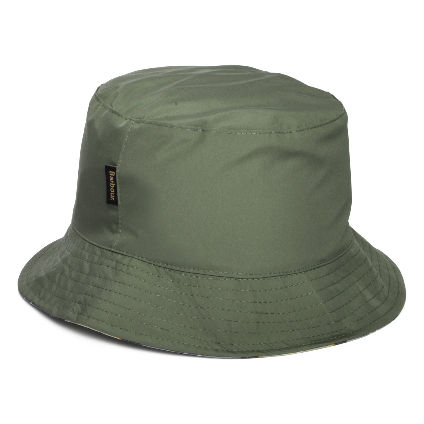 Barbour Hats Hutton Showerproof Reversible Bucket Hat - Tartan-Olive