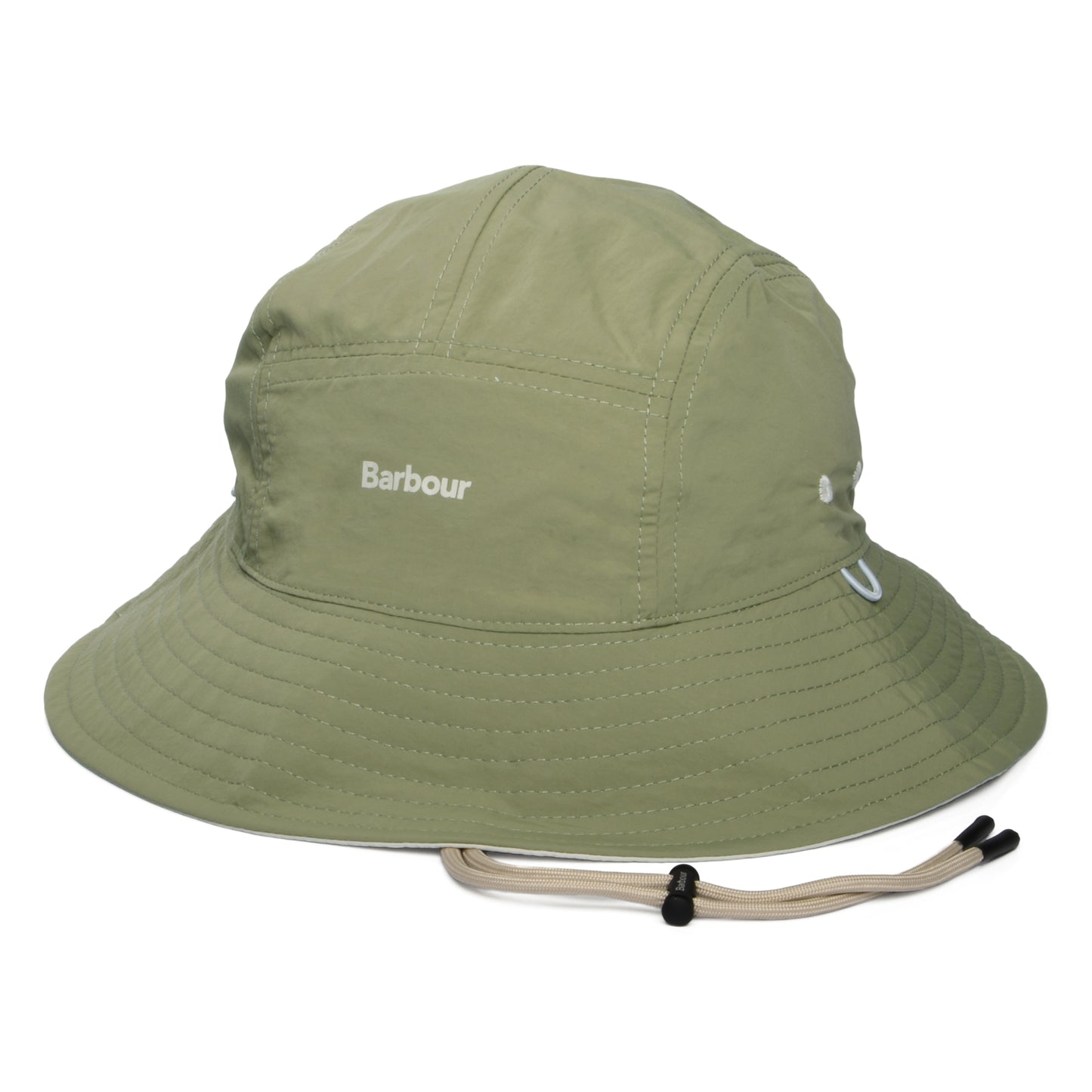 Barbour Hats Festival Reversible Showerproof 5 Panel Boonie Hat - Stone-Light Blue-Olive