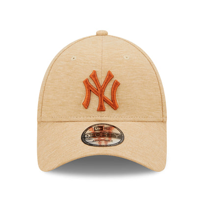 New Era 9FORTY New York Yankees Baseball Cap - MLB Jersey Essential - Stone-Burnt Orange
