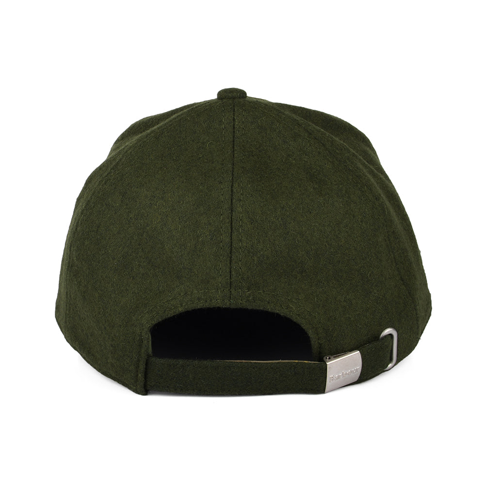 Barbour Hats Hudshaw Melton Wool Baseball Cap - Forest