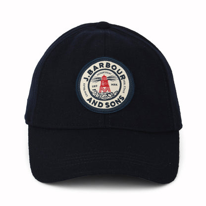 Barbour Hats Hudshaw Melton Wool Baseball Cap - Navy Blue