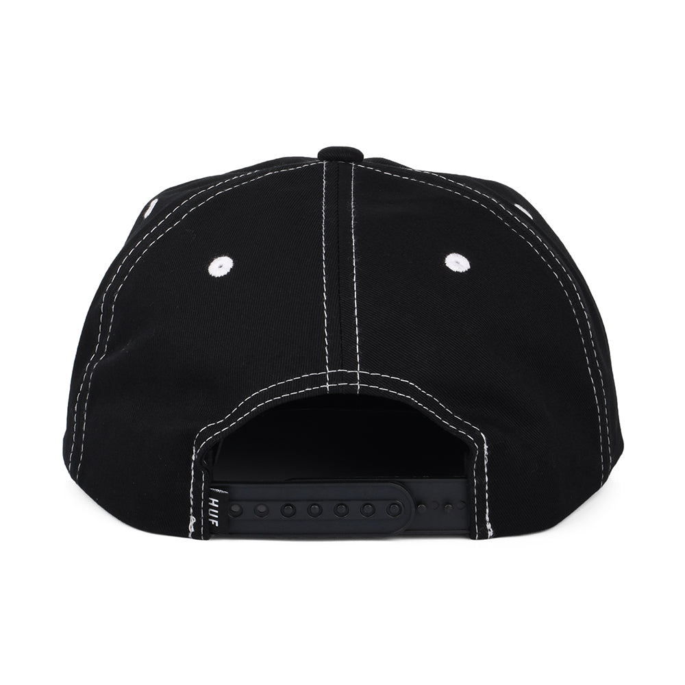 HUF Triple Triangle Unstructured Snapback Cap - Black-White
