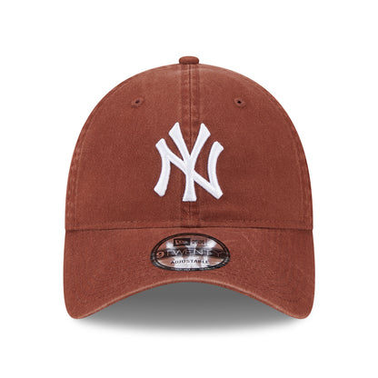 New Era 9TWENTY New York Yankees Baseball Cap - MLB League Essential - Bark-White