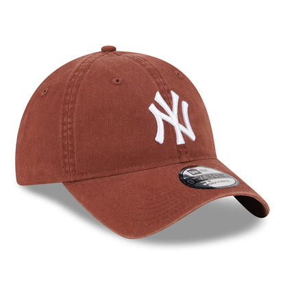 New Era 9TWENTY New York Yankees Baseball Cap - MLB League Essential - Bark-White