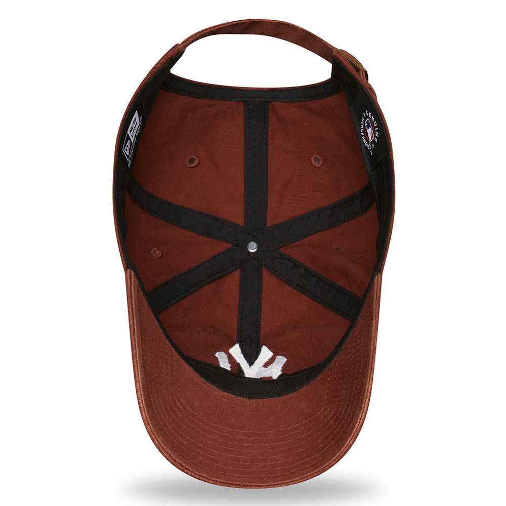 New Era 9TWENTY New York Yankees Baseball Cap - MLB League Essential - Bark-White