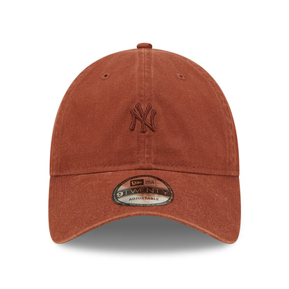 New Era 9TWENTY New York Yankees Baseball Cap - MLB Mini Logo - Bark