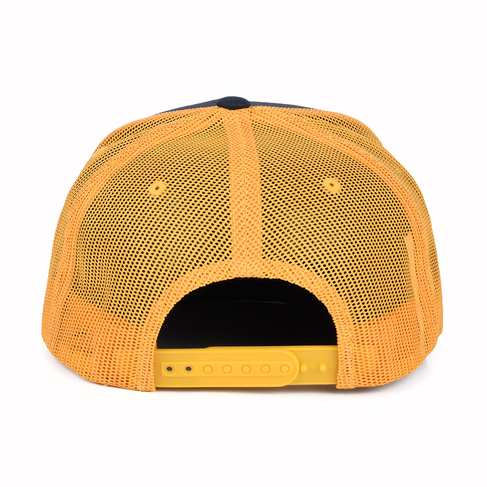 Brixton Hats Palmer Proper MP Trucker Cap - Washed Navy-Yellow