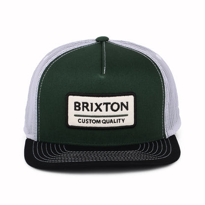 Brixton Hats Palmer Proper MP Trucker Cap - Green-Washed Black-White