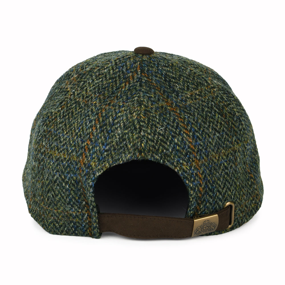 Failsworth Hats HARRIS TWEED Baseball Cap - Olive-Brown