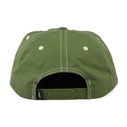 HUF Triple Triangle Unstructured Snapback Cap - Light Olive-White