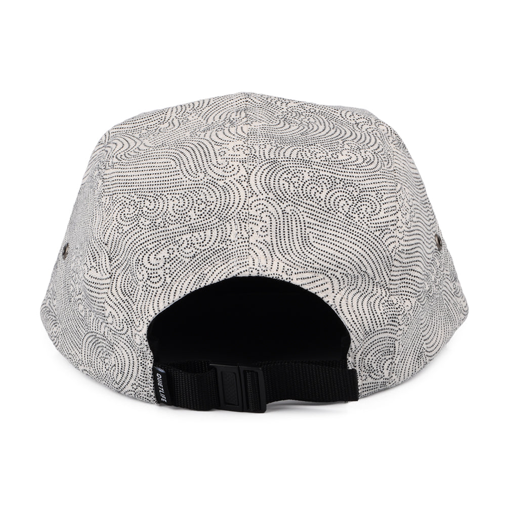 The Quiet Life Hats Waves Cotton 5 Panel Cap - White-Black