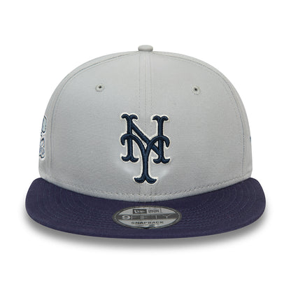 New Era 9FIFTY New York Mets Snapback Cap - MLB Patch - Grey-Navy