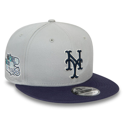 New Era 9FIFTY New York Mets Snapback Cap - MLB Patch - Grey-Navy