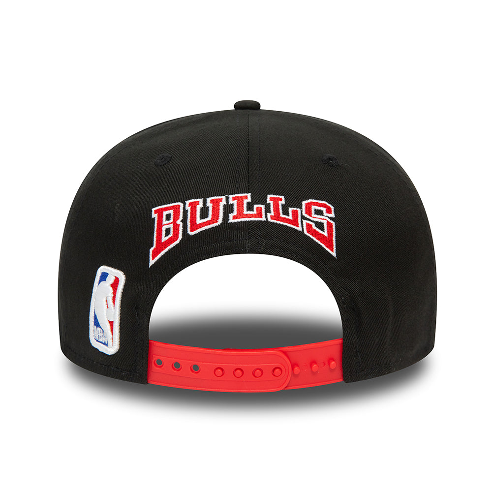 New Era 9FIFTY Chicago Bulls Snapback Cap - NBA Rear Logo - Black