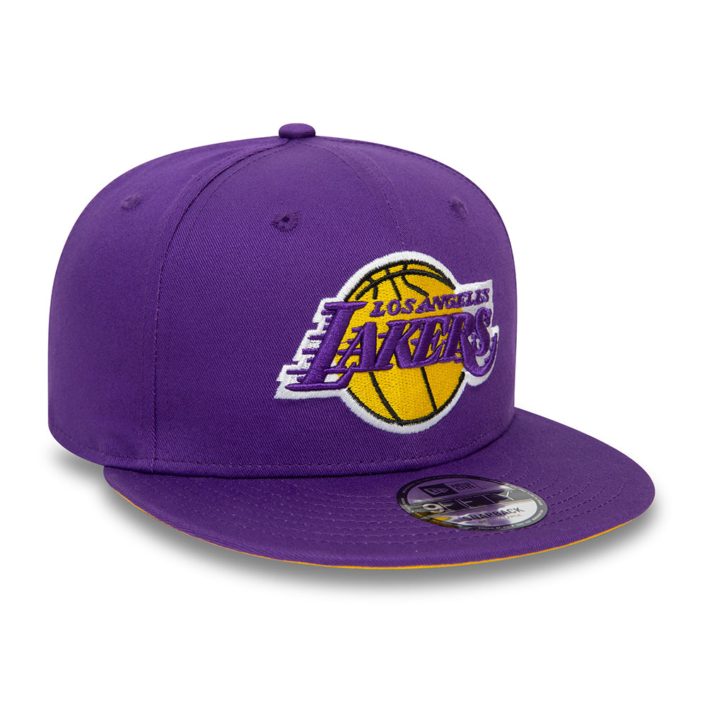 New Era 9FIFTY L.A. Lakers Snapback Cap - NBA Rear Logo - Purple