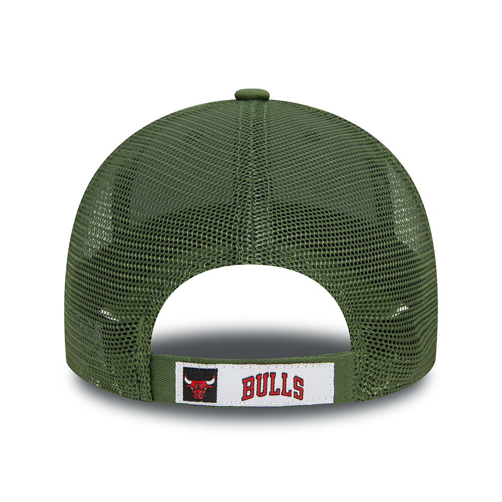 New Era 9FORTY Chicago Bulls Trucker Cap - NBA Seasonal - Olive-Green