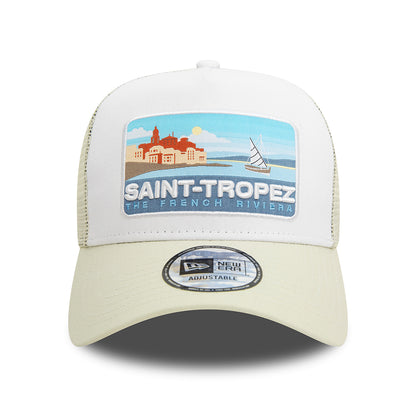 New Era Saint-Tropez A-Frame Trucker Cap - NE Summer - White-Off White