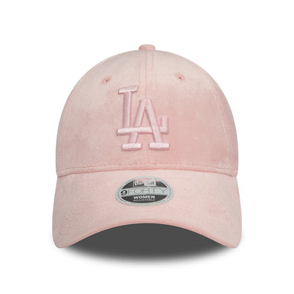 New Era Womens 9FORTY L.A. Dodgers Snapback Cap - MLB Velour - Light Pink