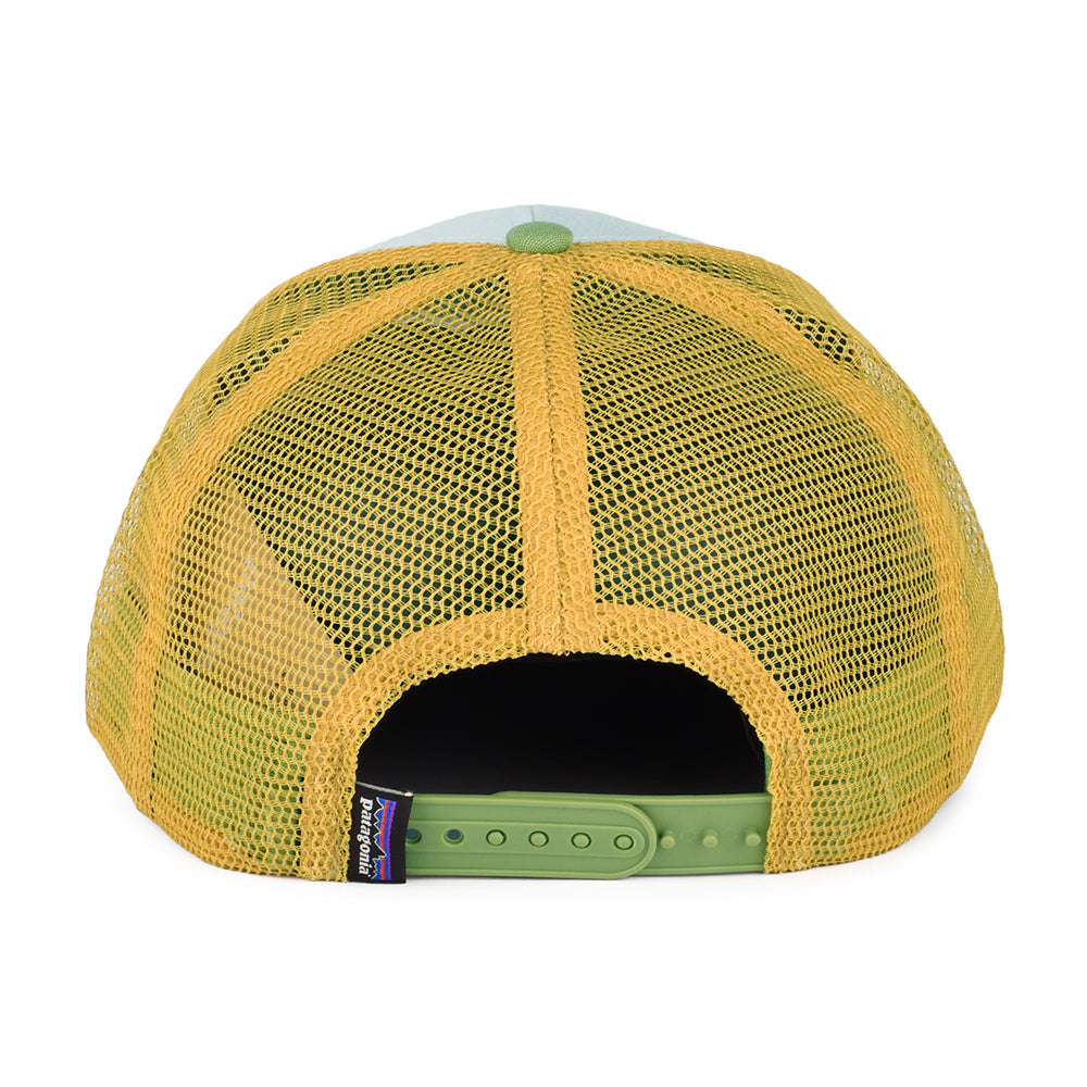 Patagonia Hats P-6 Logo Organic Cotton Trucker Cap - Mint-Green-Mustard