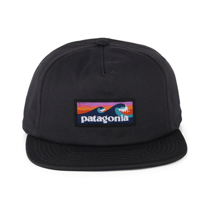 Patagonia Hats Boardshort Label Funfarer Organic Cotton Baseball Cap - Ink Black