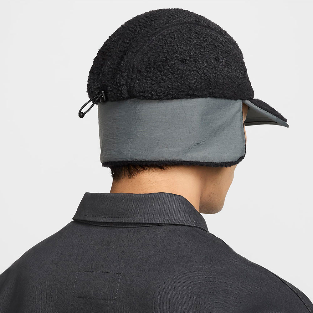 Nike Golf Hats Fly 5 Panel Cap with Earflaps - Black-Grey
