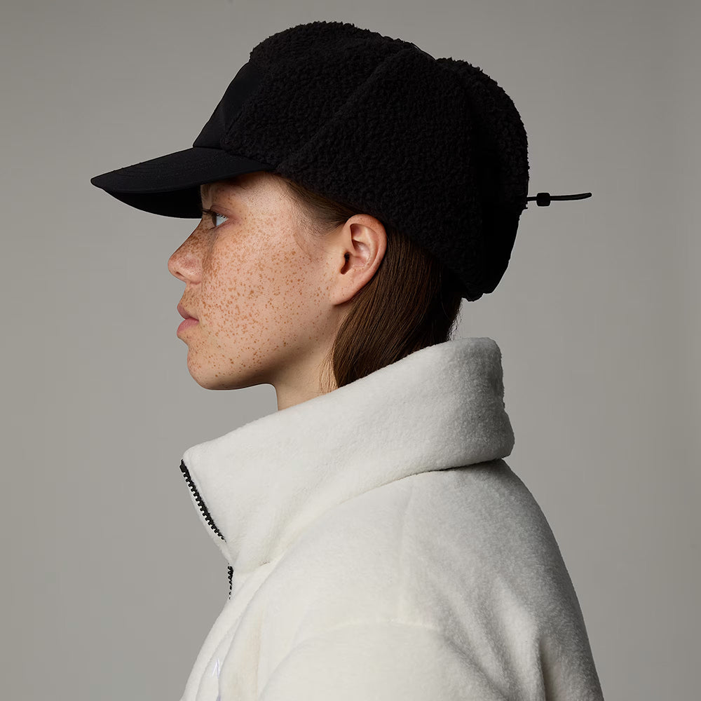 The North Face Hats Cragmont Water Repellent Fleece 5 Panel Cap With Earflaps - Black