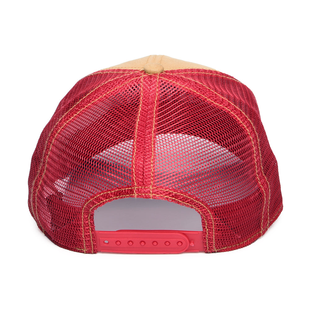 Stetson Hats Vintage Trucker Cap - Light Brown-Navy-Red