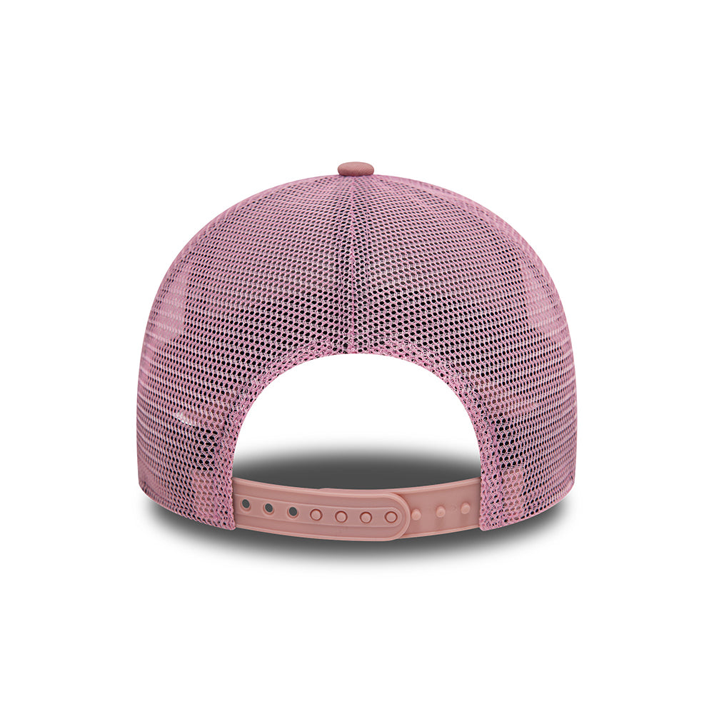 New Era New York Yankees A-Frame Trucker Cap - MLB League Essential - Dark Rose-White