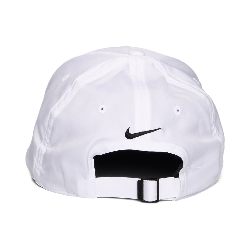 Nike Golf Hats Dri-FIT Structured Back Logo Baseball Cap - White-Black