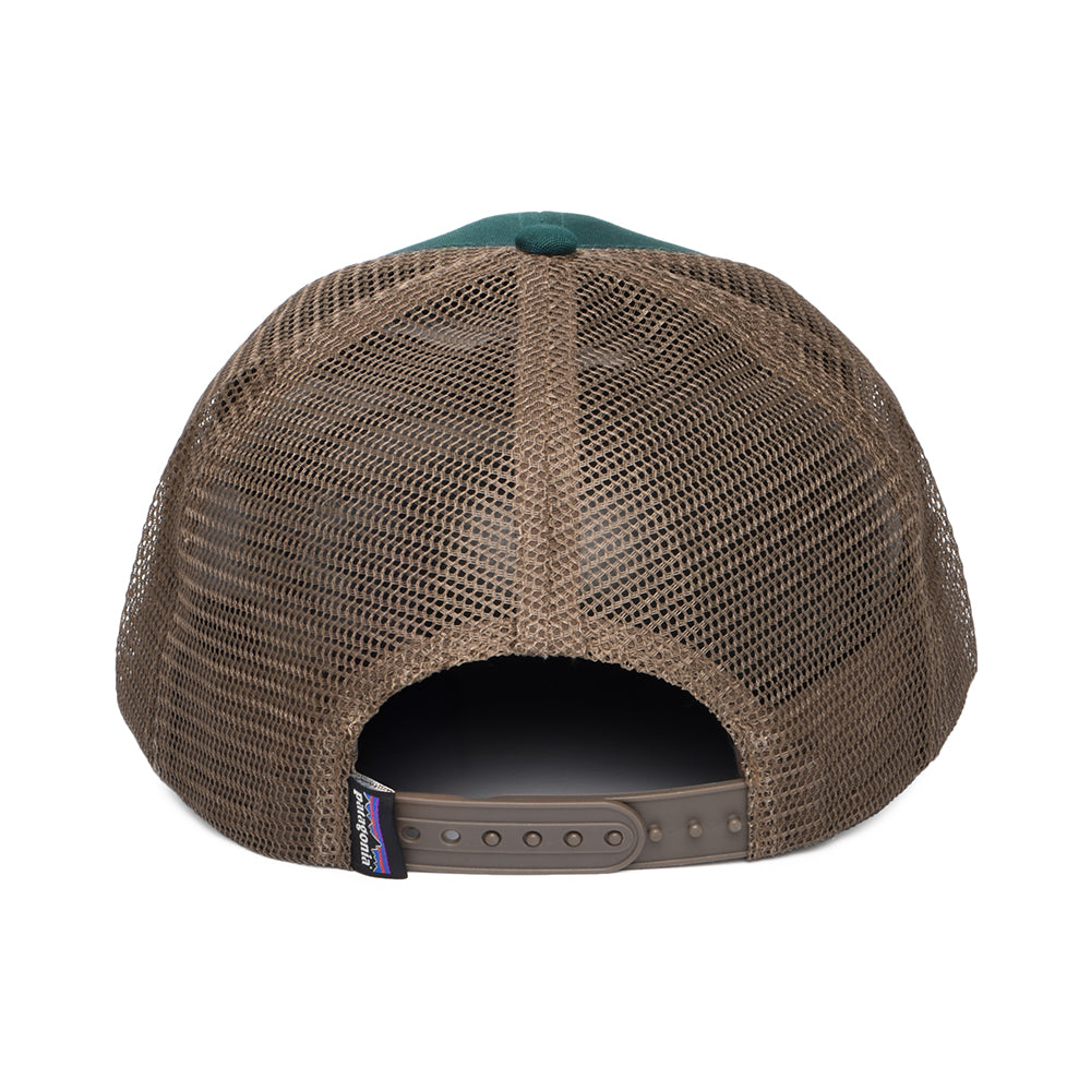 Patagonia Hats P-6 Logo Organic Cotton Trucker Cap - Dark Green