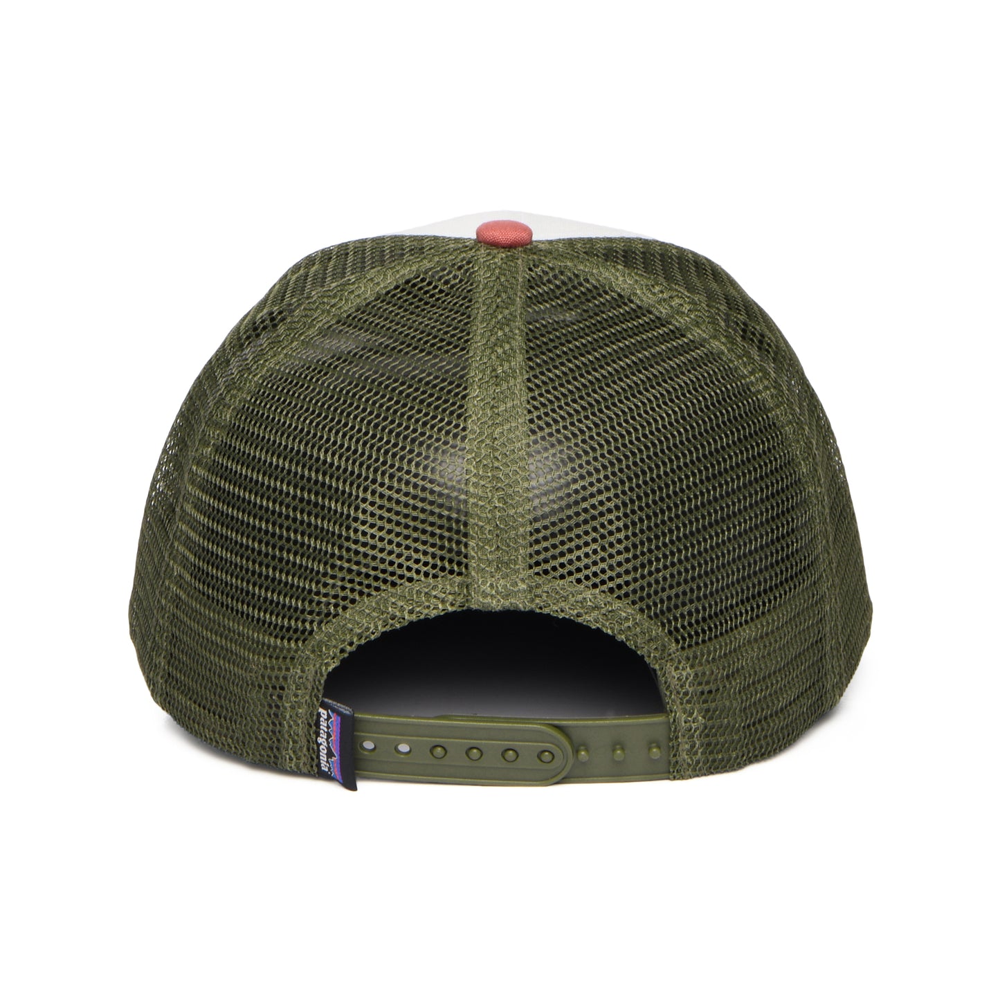 Patagonia Hats P-6 Logo Organic Cotton LoPro Trucker Cap - White-Clay-Olive