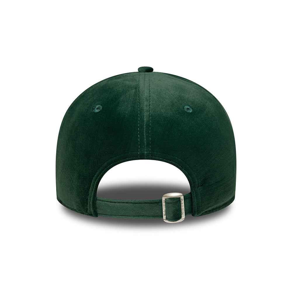 New Era Womens 9FORTY New York Yankees Baseball Cap - MLB Velour Midi - Dark Green