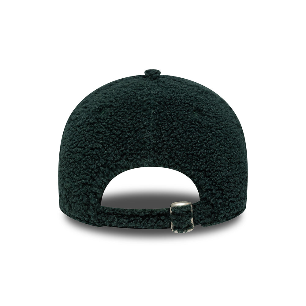 New Era 9FORTY Athletics Baseball Cap - MLB Winter Borg - Dark Green-White