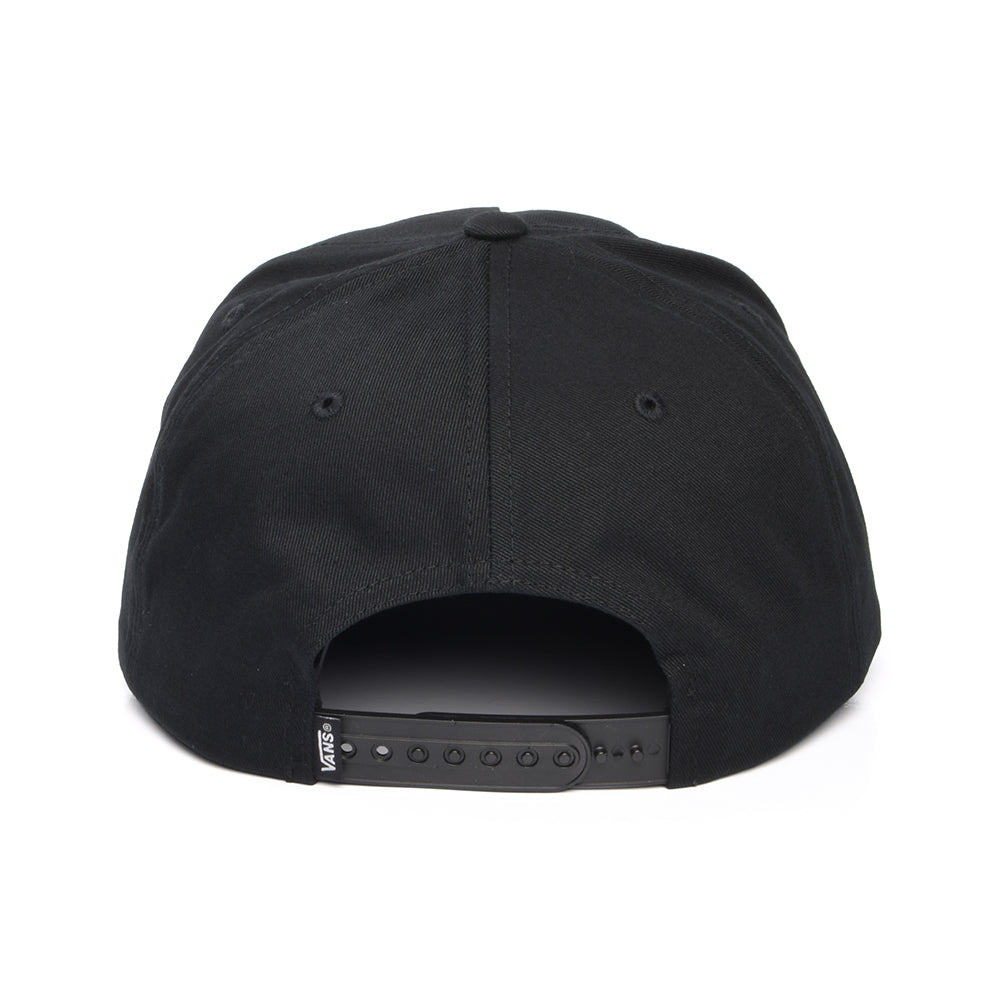Vans Hats Drop V Logo Curved Brim Snapback Cap - Black-White