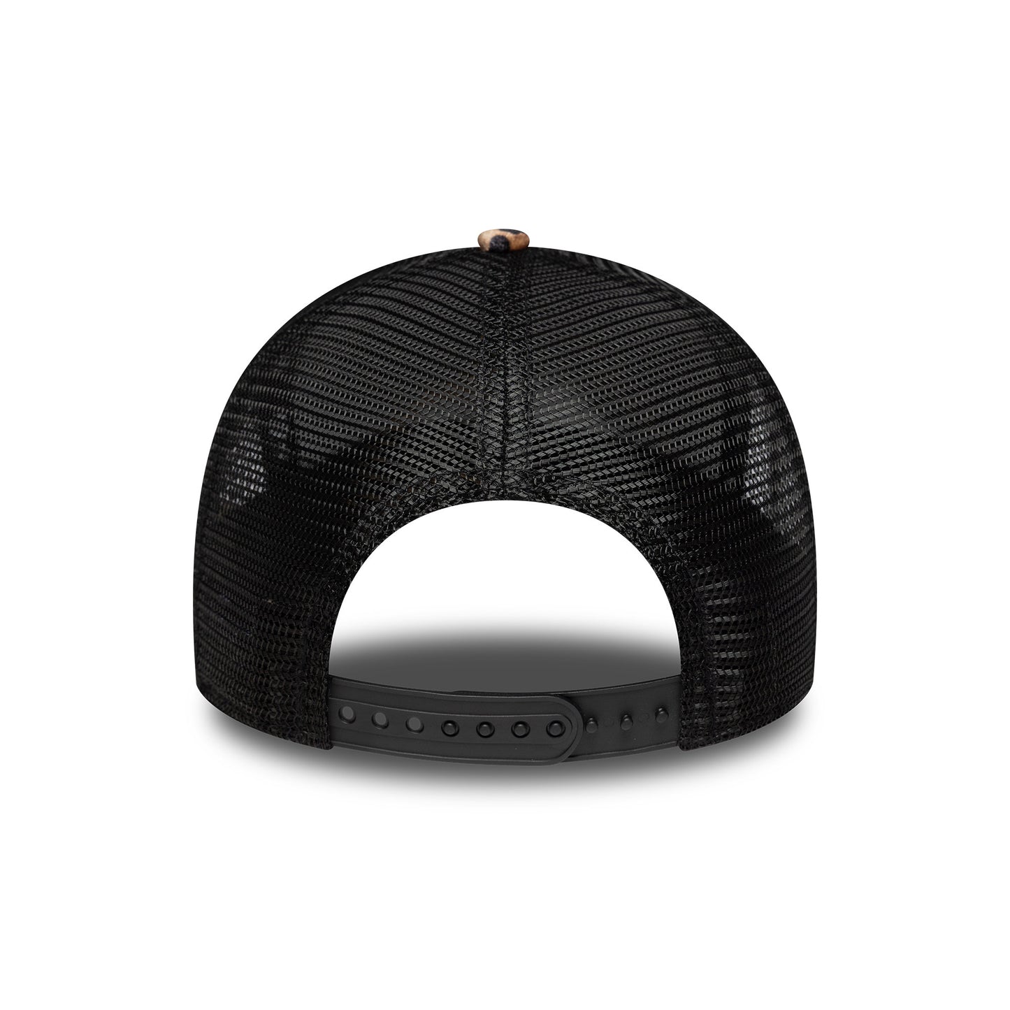 New Era Womens 9FORTY M-Crown A-Frame Trucker Cap - NE Leopard - Light Brown-Black