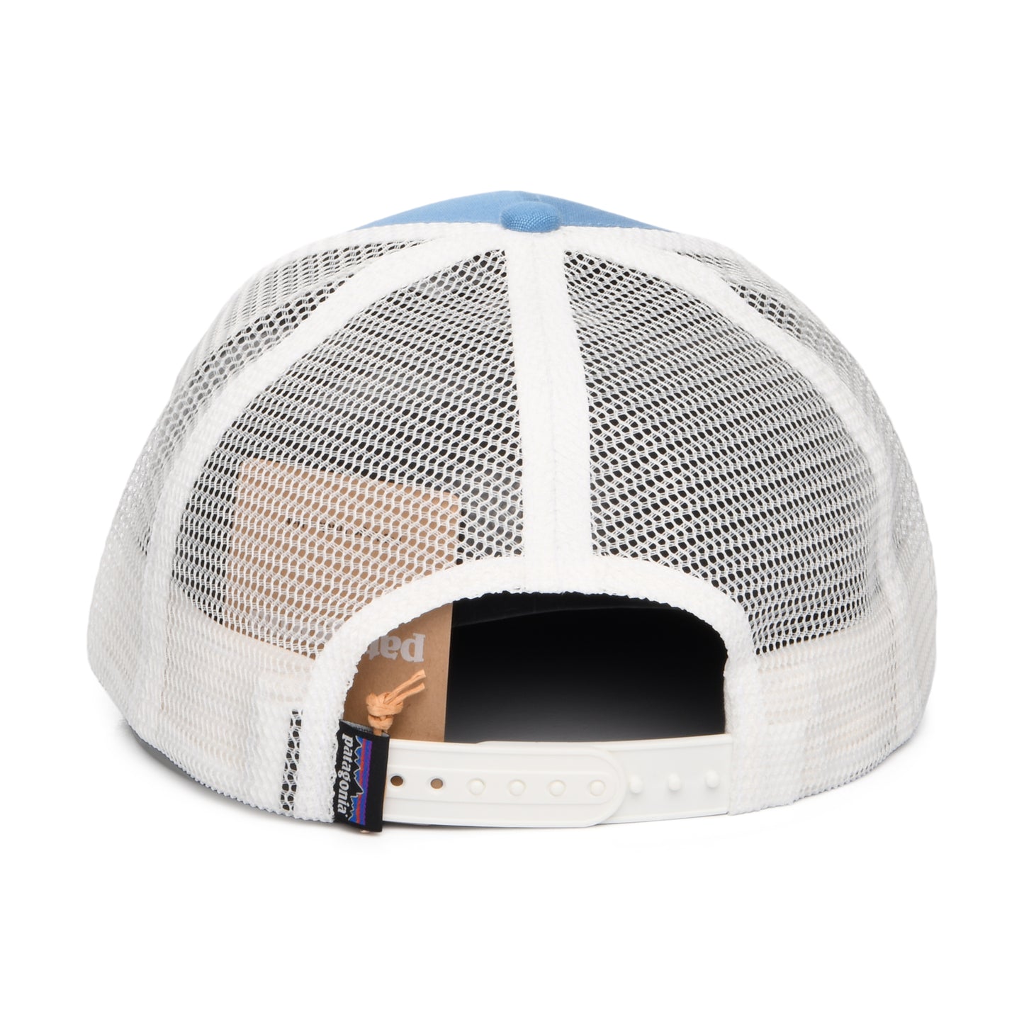 Patagonia Hats P-6 Logo Organic Cotton Trucker Cap - Ocean-White