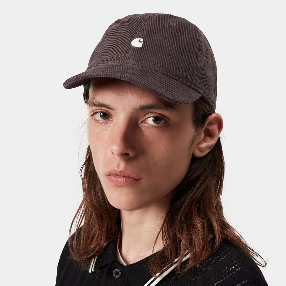Carhartt WIP Hats Harlem Corduroy Baseball Cap - Mid Brown-White