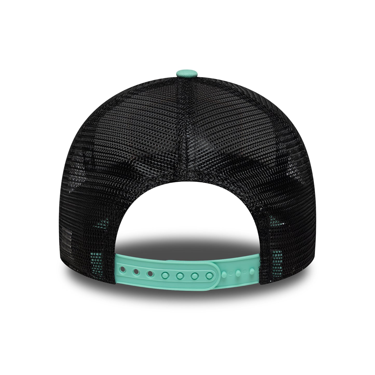New Era Portofino A-Frame Trucker Cap - Location Patch - Aqua-Black
