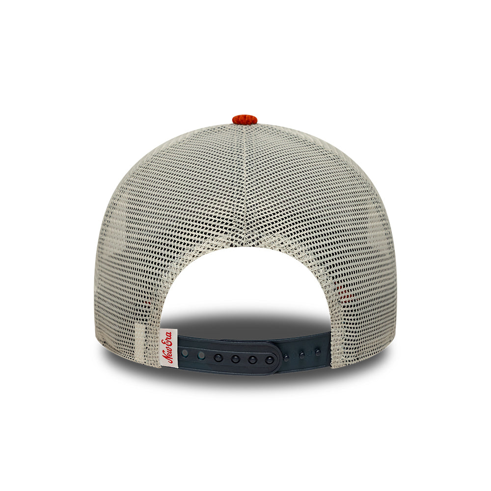 New Era 9FORTY A-Frame Trucker Cap - Patch Cord - Navy-Flame