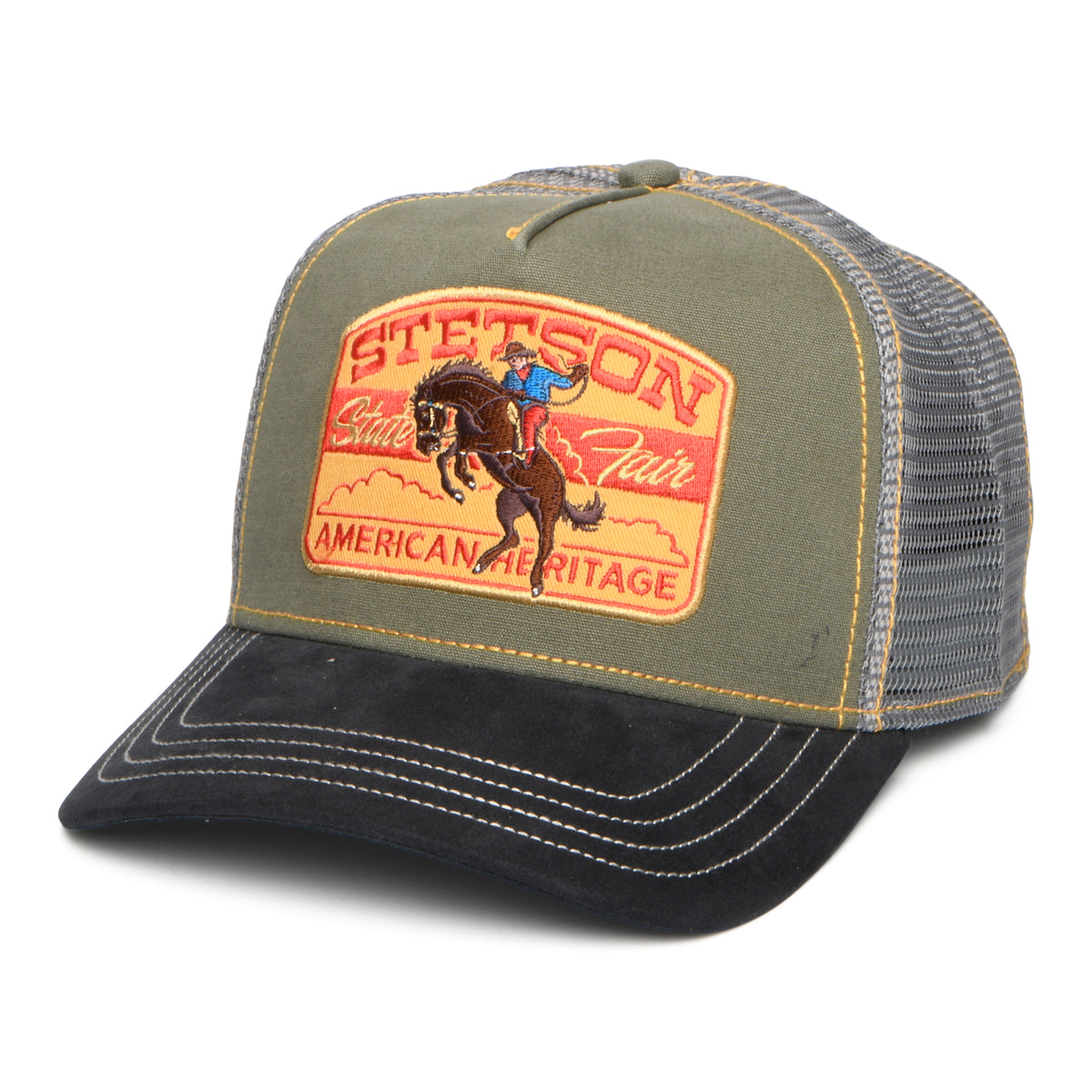 Stetson Hats State Fair Trucker Cap - Olive-Grey